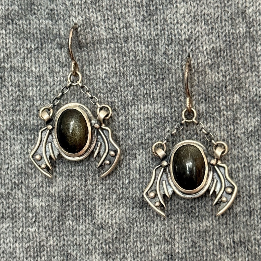 Acid Queen Winged Prophetess Earrings - Picture 3 of 9